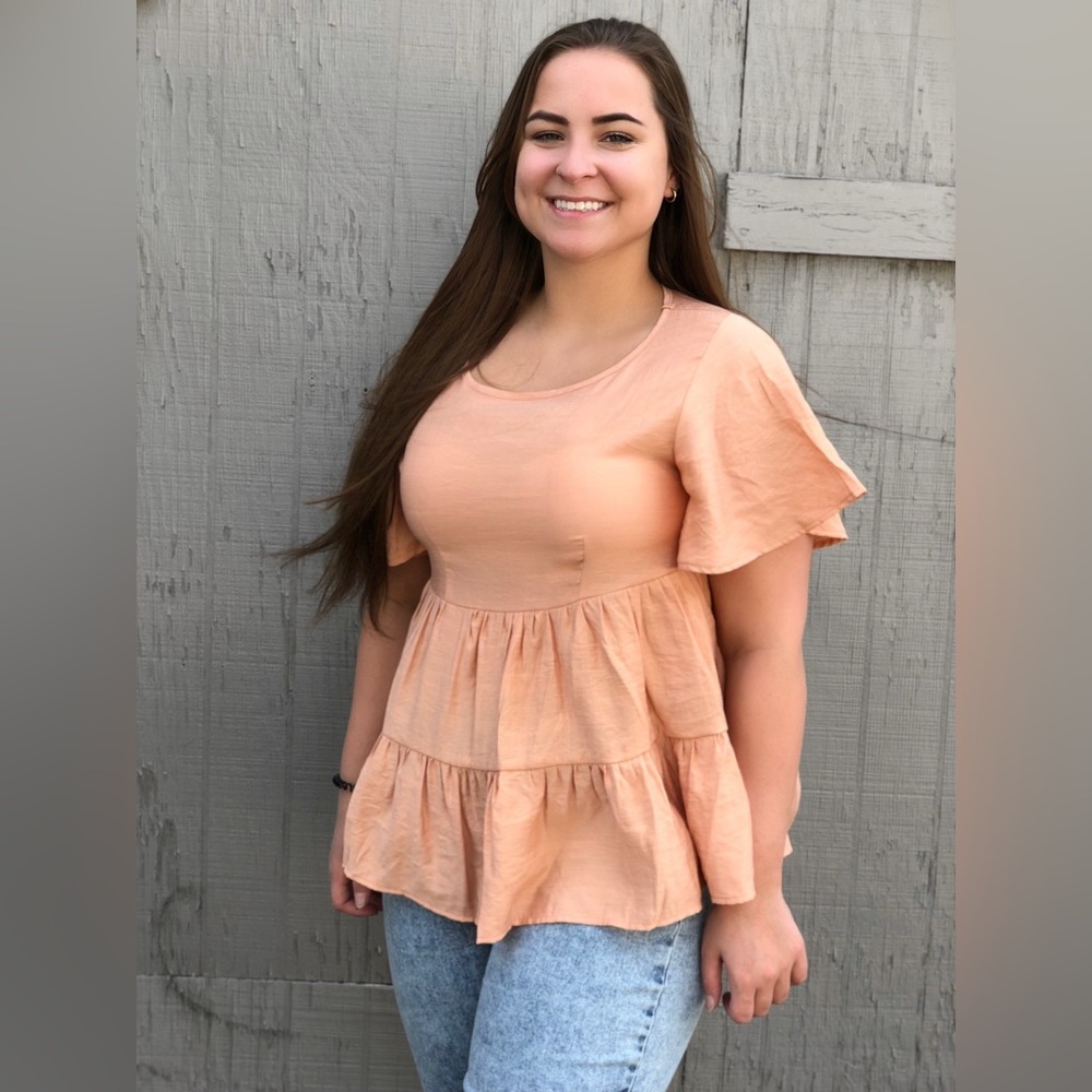 Peach Babydoll Top